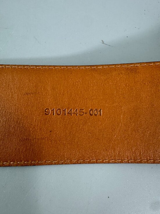 LAUREN RALPH LAUREN WIDE CROC EMBOSSED LEATHER WIDE BELT WOMEN LARGE BLACK main image 11